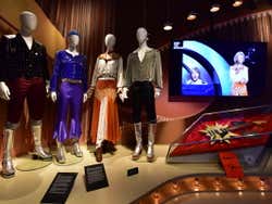 4 mannequins wearing ABBA's Eurovision outfits